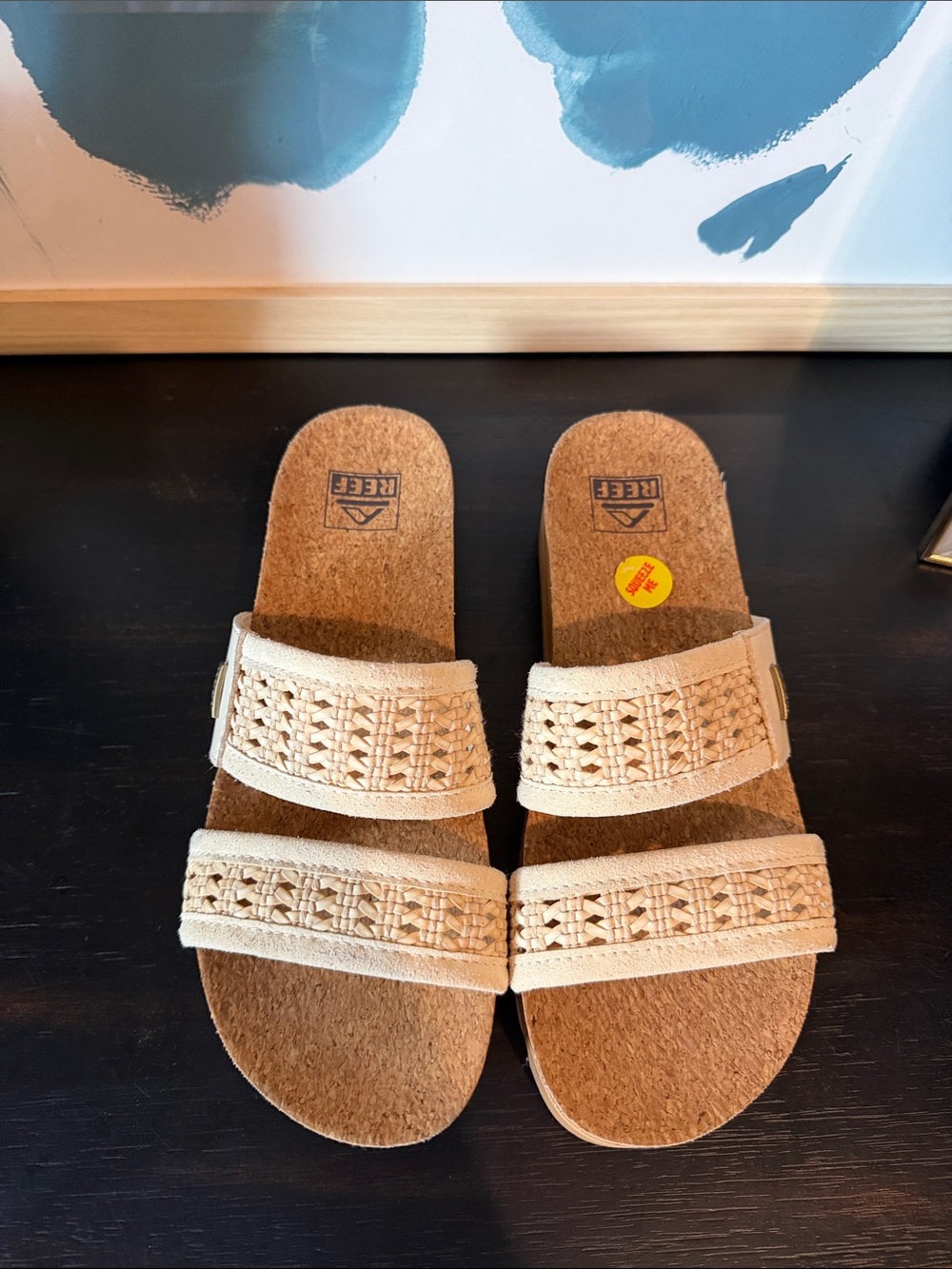 Reef Cushion Vista Hi Woven Platform Slide Sandals - Picture 2 of 6